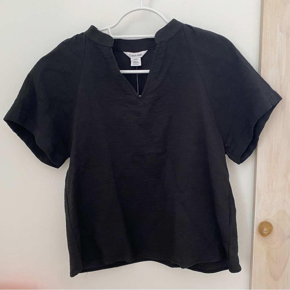 NWT Calvin Klein Black Women's Top / Blouse Sz. S